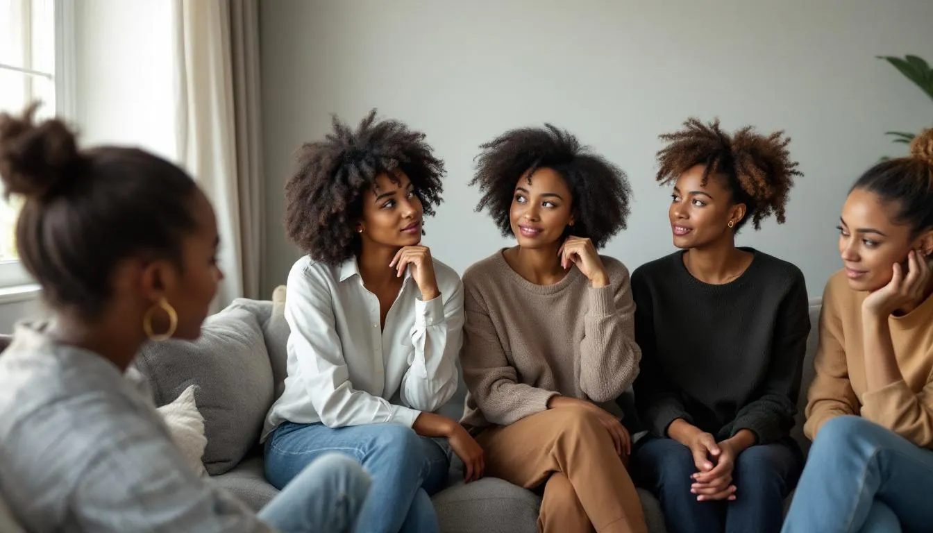 A diverse group of women discussing their fantasies, highlighting why forced fantasies consensual non consent are so popular.