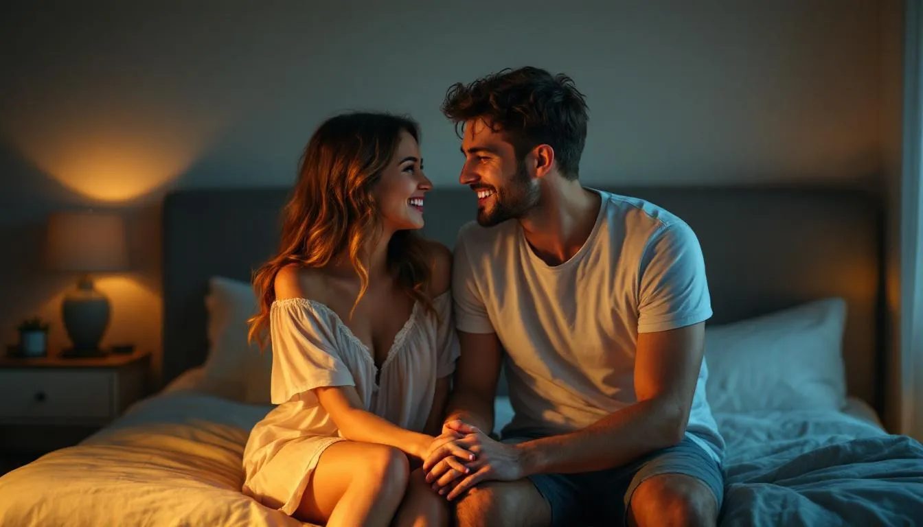 A couple exploring mutual masturbation together.