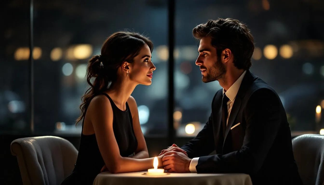 In this intimate scene, a dominant partner communicates their desires to a submissive, exploring the intricate power dynamics of their BDSM relationship. The atmosphere is charged with anticipation, as they discuss boundaries, safe words, and the pleasure derived from their roles in this consensual exchange.