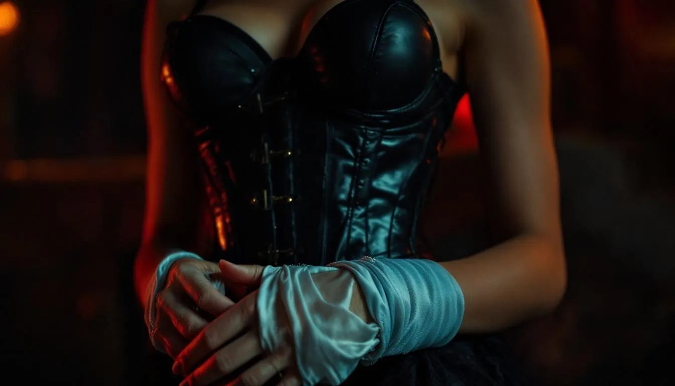 In this intimate scene, a dominant master and a submissive partner engage in sensory play, exploring the power dynamics of their BDSM relationship. The atmosphere is charged with anticipation as they navigate their desires, incorporating elements of bondage and pleasure while respecting safe words and limits.