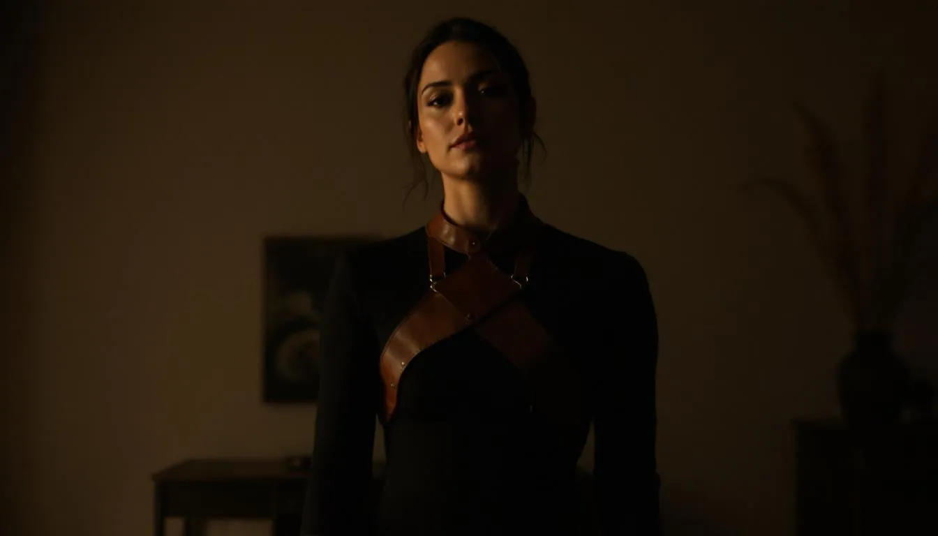 In this image, two partners engage in a consensual BDSM scene, highlighting the dynamics of sadism and masochism within a safe environment. They communicate openly about their limits and desires, exploring the psychological aspects of pain play while maintaining mutual respect and trust, emphasizing the importance of ongoing consent in their BDSM relationship.