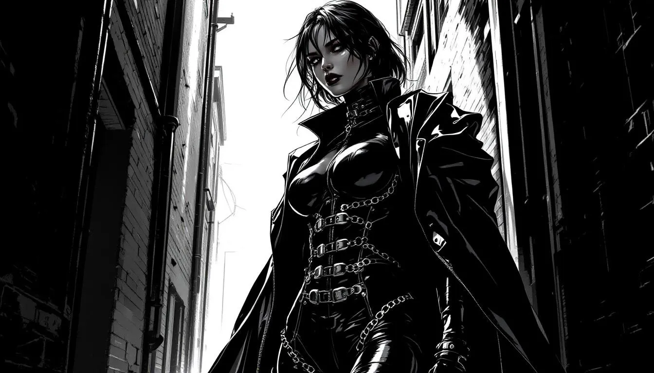 A futuristic design concept of leather garments in BDSM fashion.