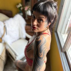BDSM-Lexy-Sideways-Selfie-In-Red-Bathing-Suit