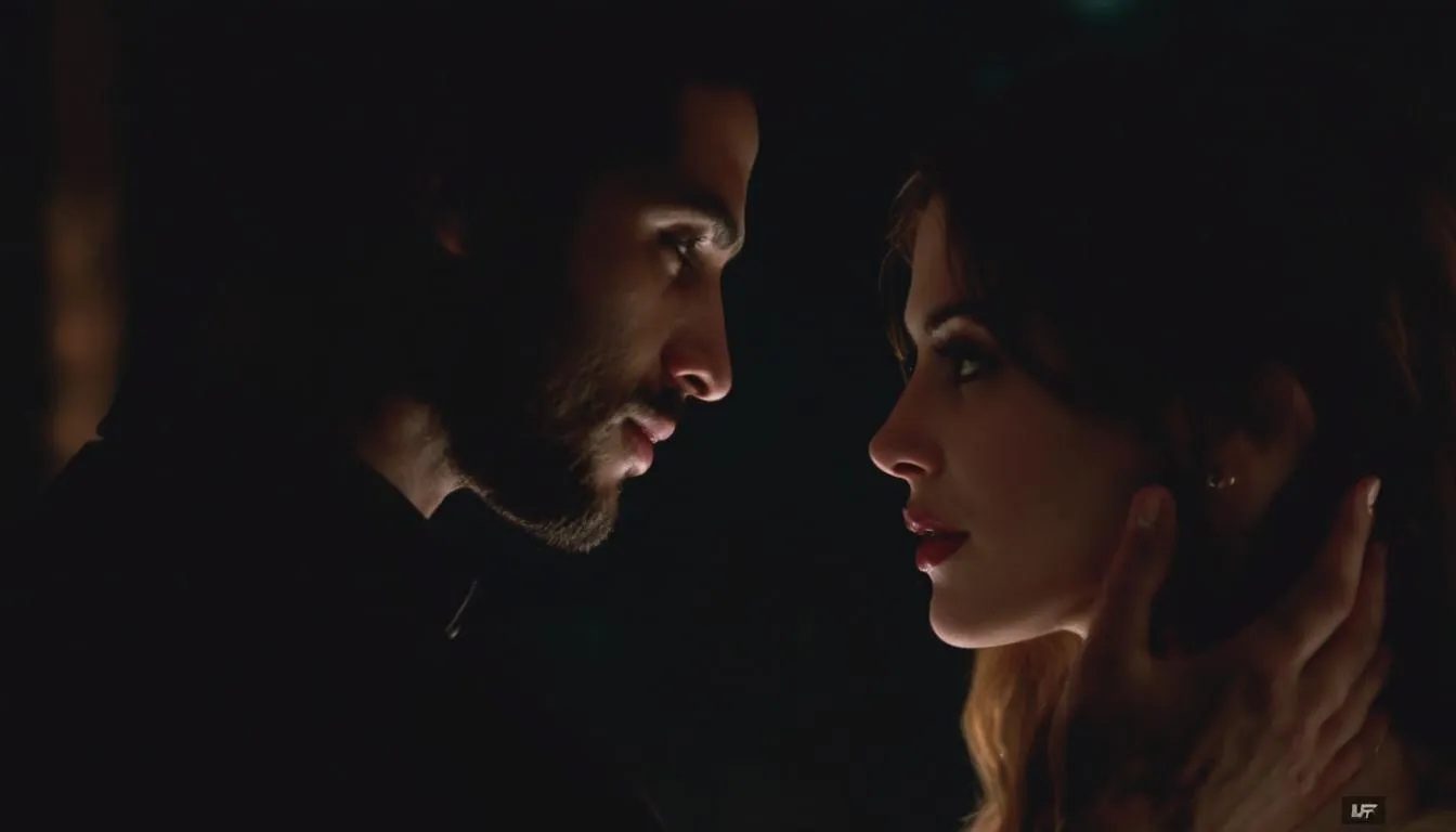 A Dominant's hand hovers near their submissive's cheek, conveying a sense of anticipation and trust as a soft "yes" is whispered, marking the beginning of their intimate role play scenario. The moment captures the essence of mutual consent and the excitement of exploring fantasies together in a safe and comfortable space.