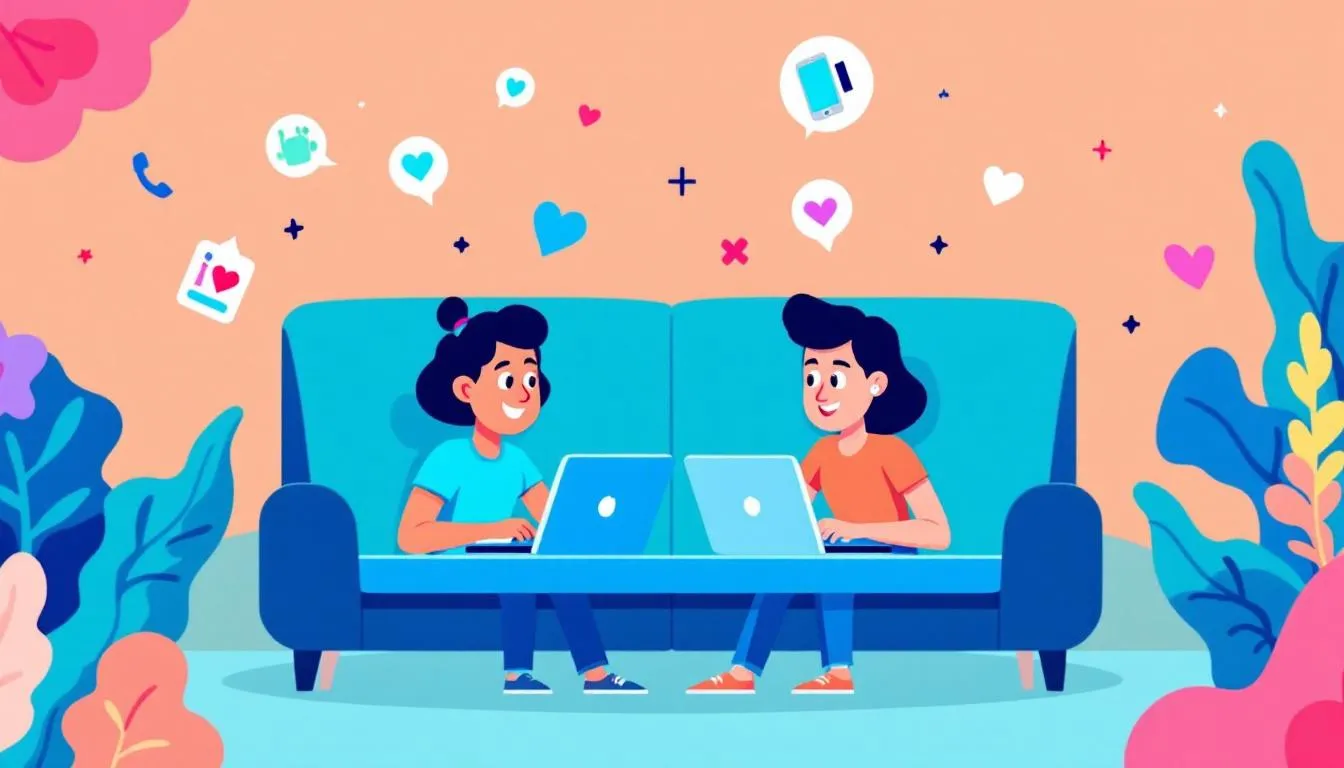 A couple engaging in a video call, highlighting the importance of communication in long distance relationships.