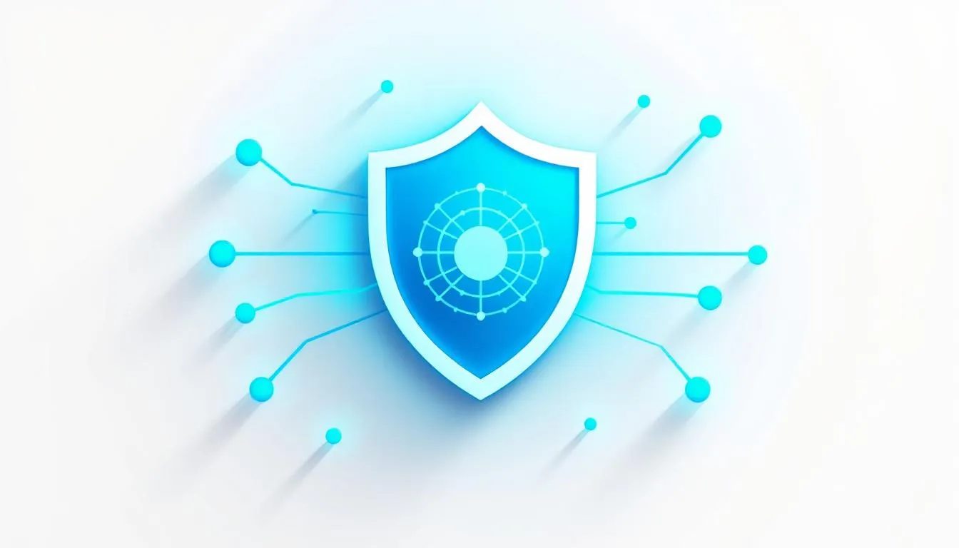The image features a security shield icon surrounded by a web of global network connections, symbolizing protection and safety in online interactions. This visual representation highlights the importance of user safety on platforms such as adult chat sites and video chat platforms, where users can engage in private chats and explore various chatting options.