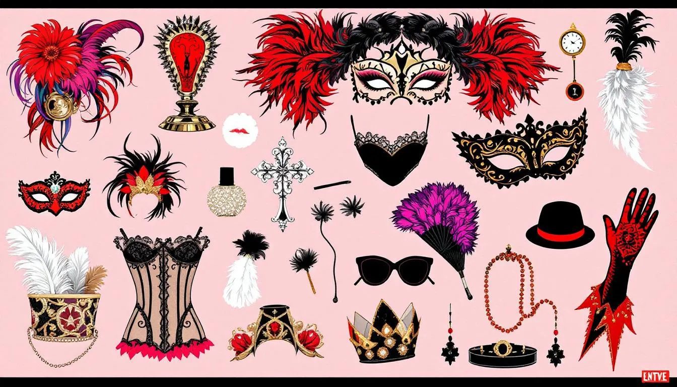 Essential props and costumes for roleplaying.