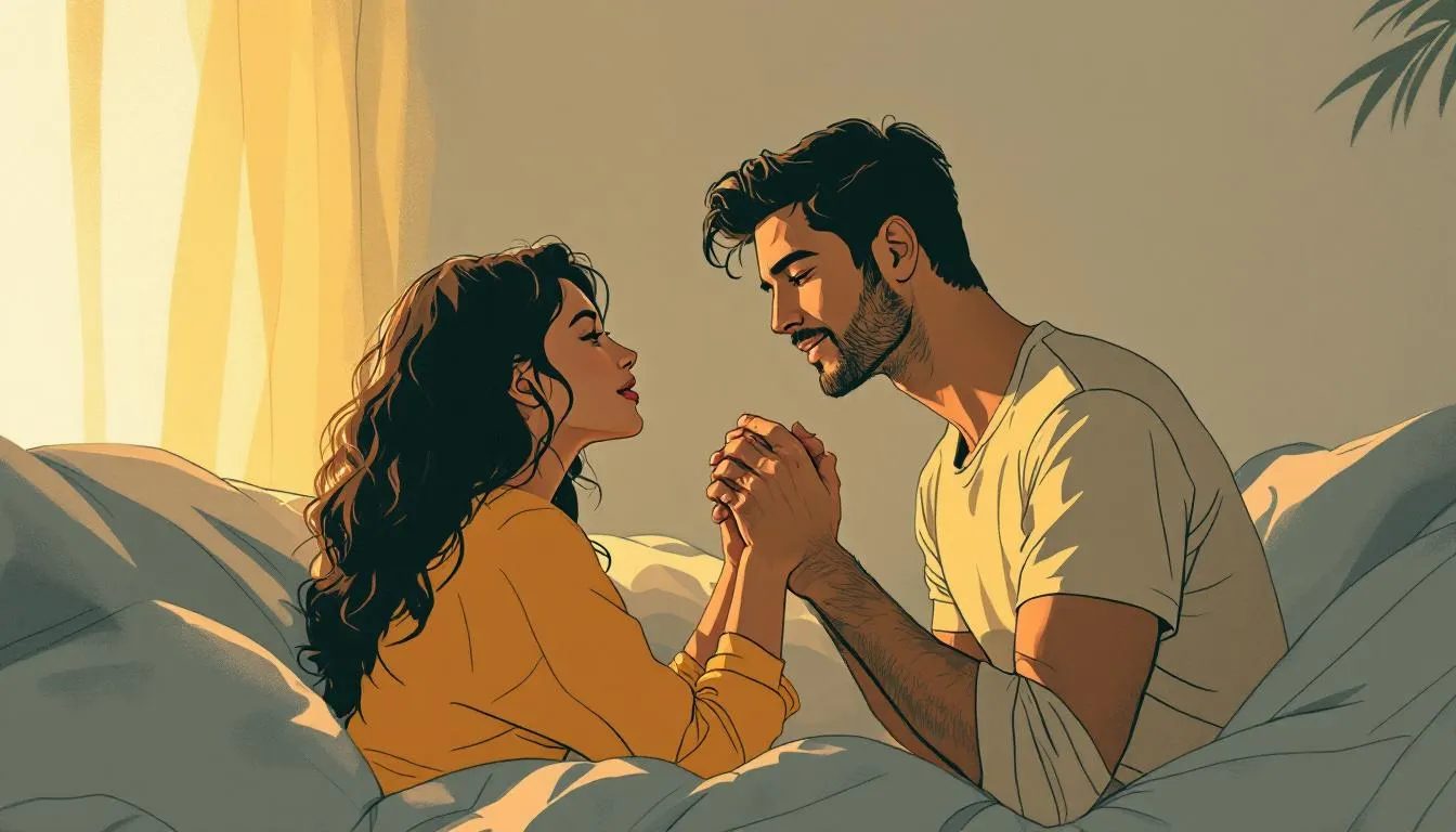 A couple exploring power dynamics in a playful manner.