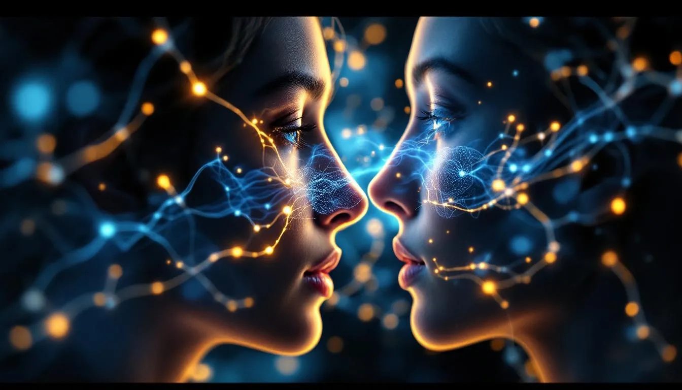 An artistic interpretation of the neuroscience behind power exchange, highlighting the brain's response to BDSM dynamics.